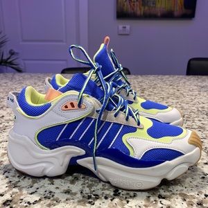 New Adidas Magmur Runner Womens EF0760 Blue/Neon